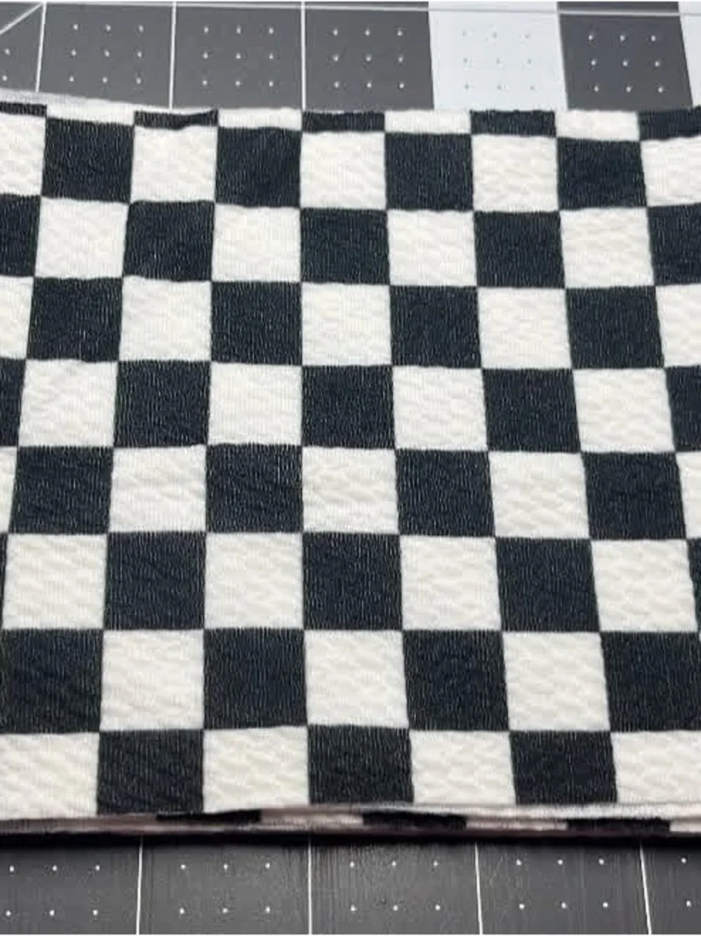 Pink Checker Bow Print Fabric